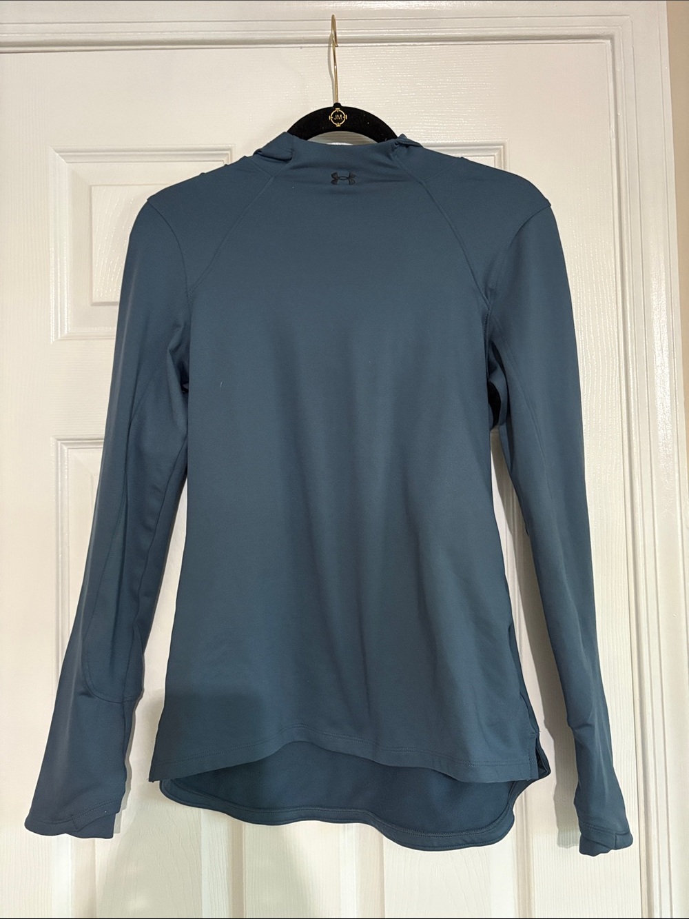 Under Armour Women's Slate Blue Hooded Long-Sleeve Performance Top